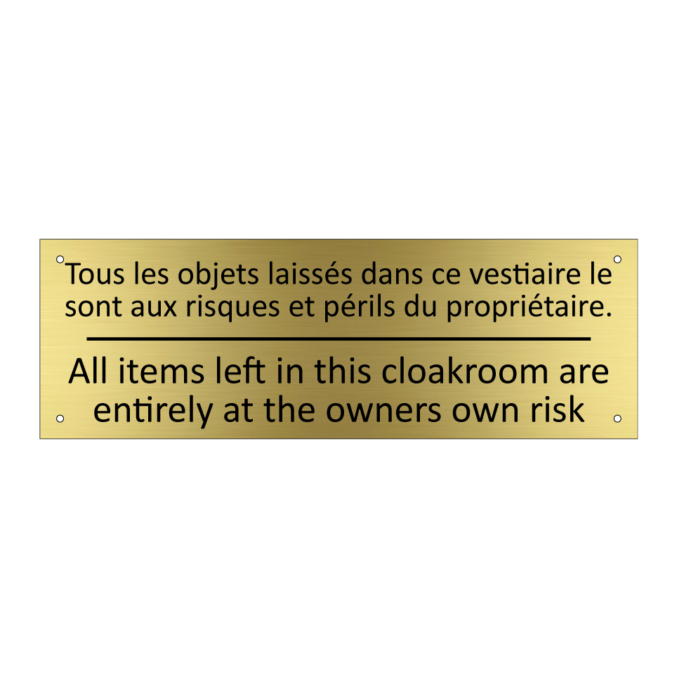 Tous les objets laissés dans ce /.../ - All items left in this cloakroom /.../