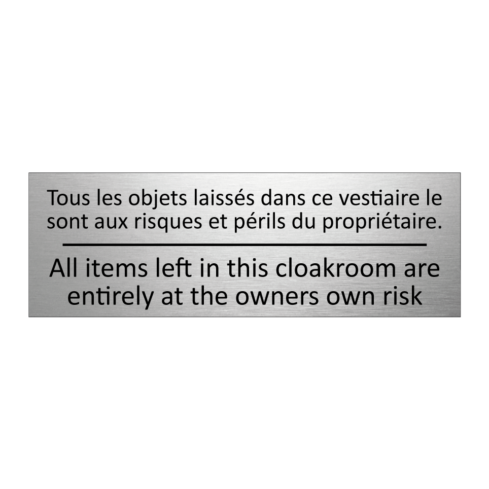 Tous les objets laissés dans ce /.../ - All items left in this cloakroom /.../