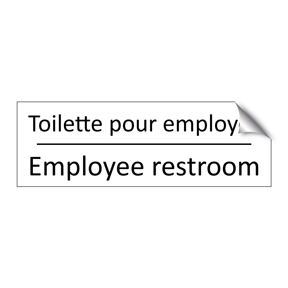 Toilette pour employés - Employee restroom