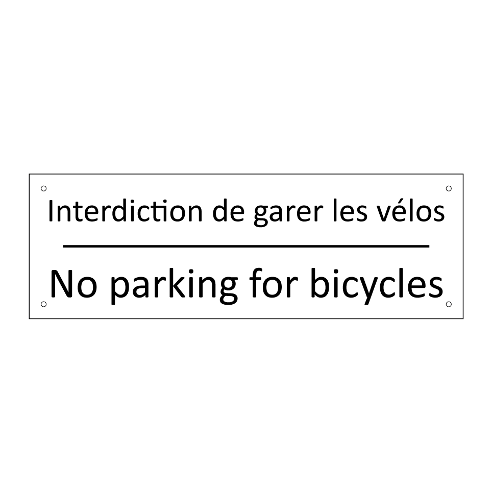 Interdiction de garer les vélos /.../ - No parking for bicycles