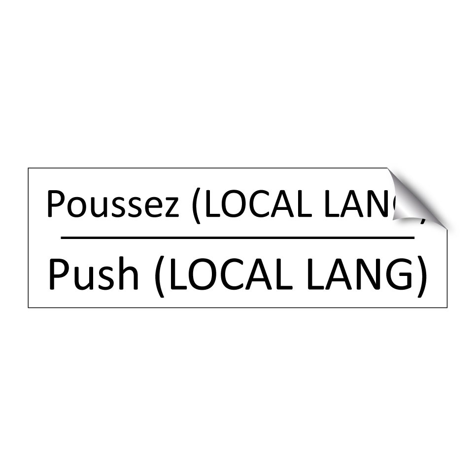 Poussez (LOCAL LANG) - Push (LOCAL LANG)