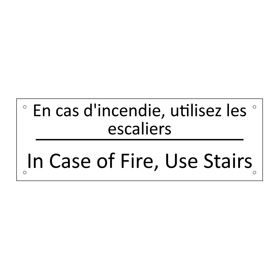 En cas d'incendie, utilisez les /.../ - In Case of Fire, Use Stairs