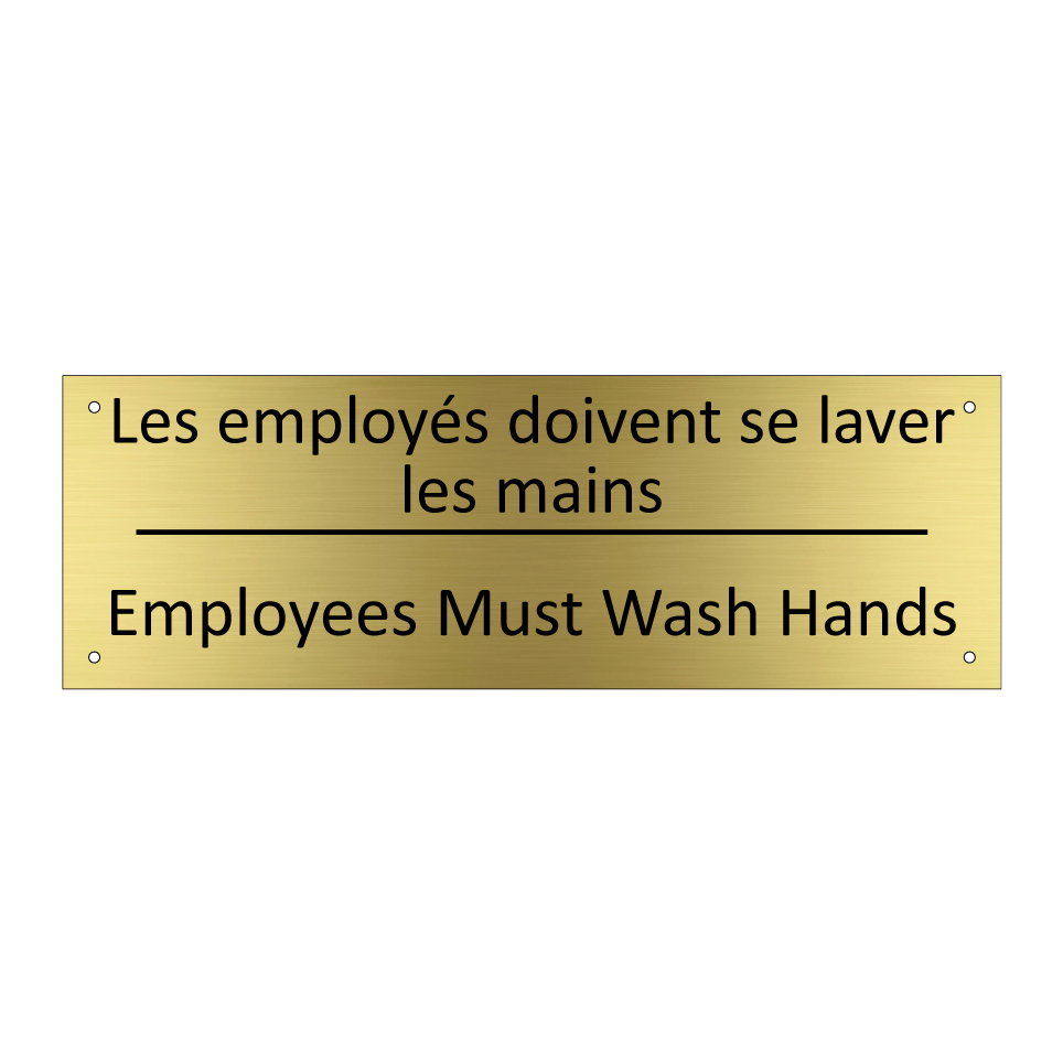 Les employés doivent se laver /.../ - Employees Must Wash Hands