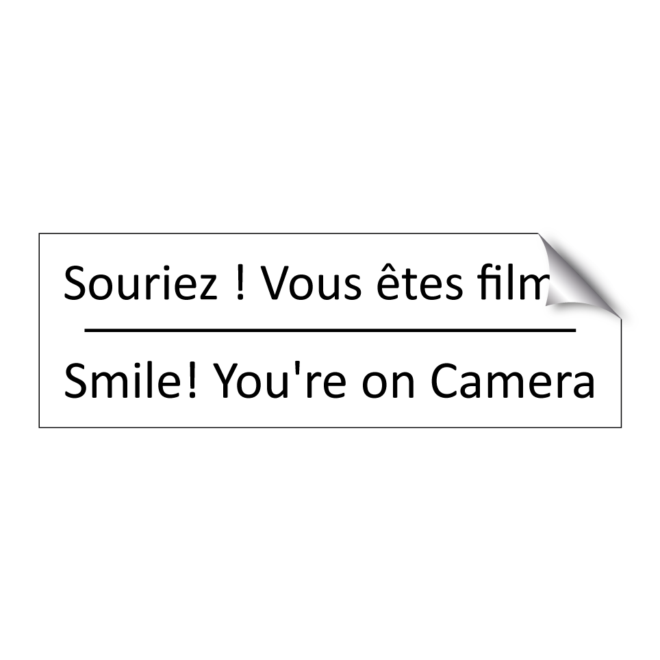 Souriez ! Vous êtes filmé. - Smile! You're on Camera