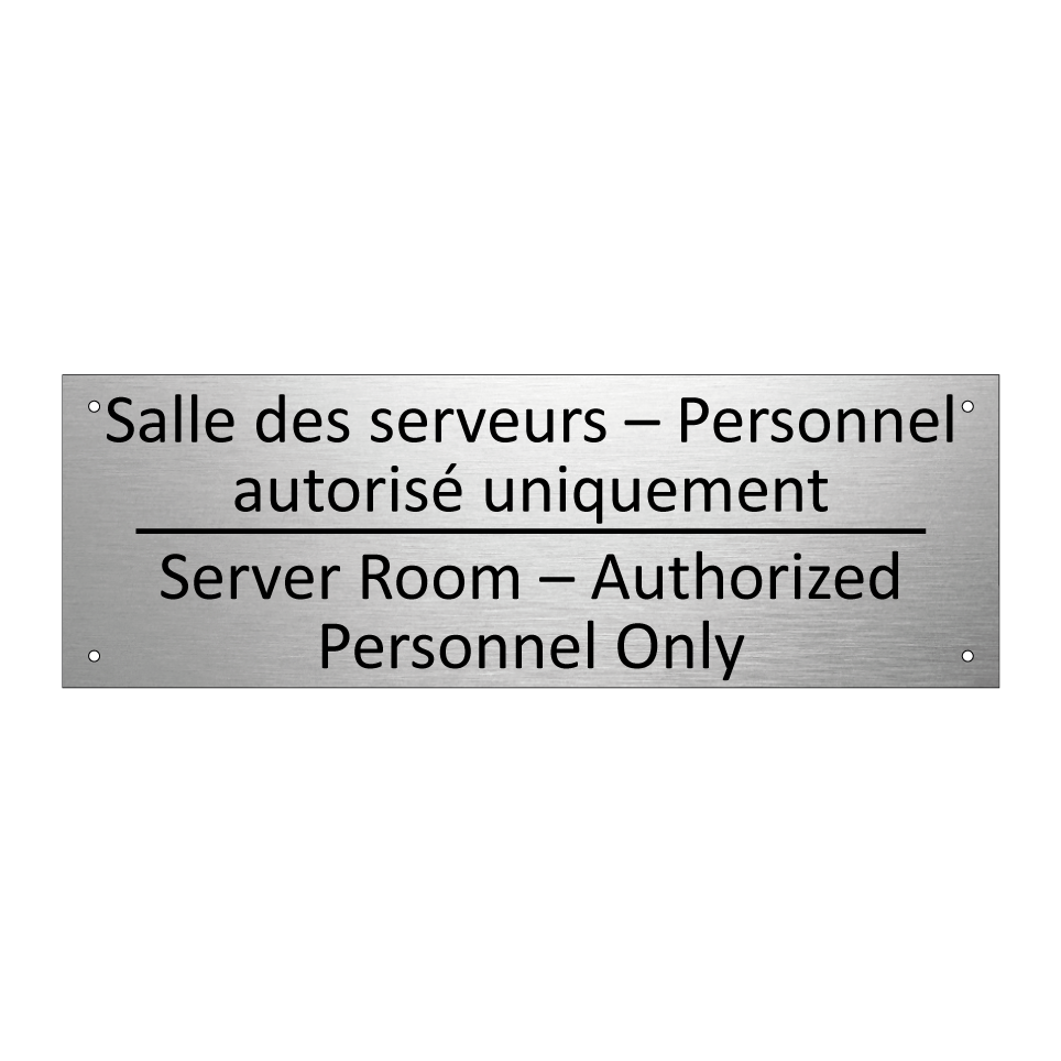 Salle des serveurs – Personnel /.../ - Server Room – Authorized Personnel /.../