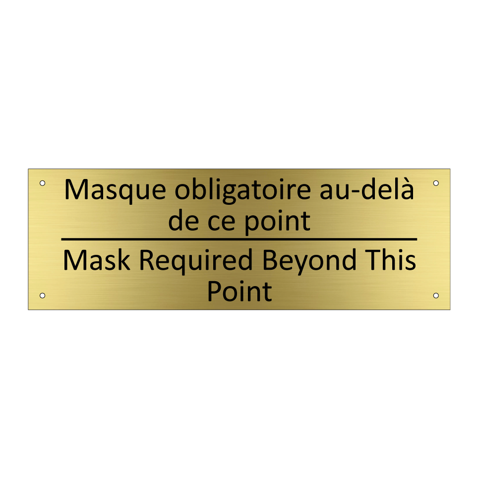 Masque obligatoire au-delà de /.../ - Mask Required Beyond This Point /.../