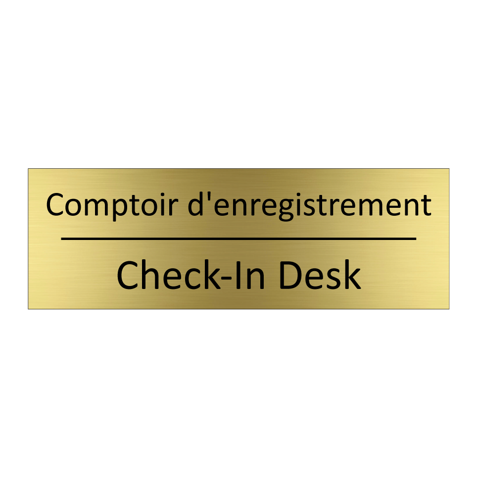 Comptoir d'enregistrement - Check-In Desk