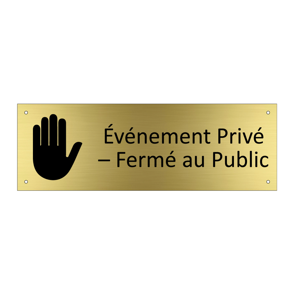 Événement Privé – Fermé au Public