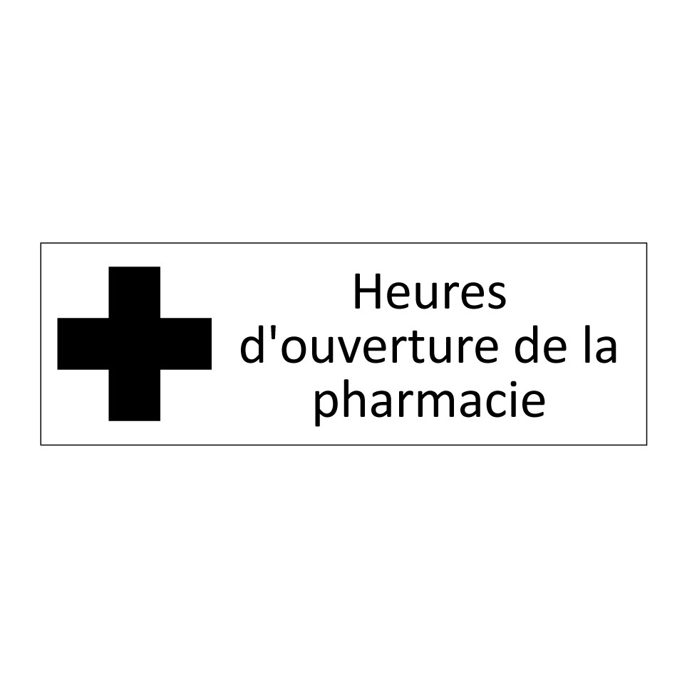 Heures d'ouverture de la pharmacie