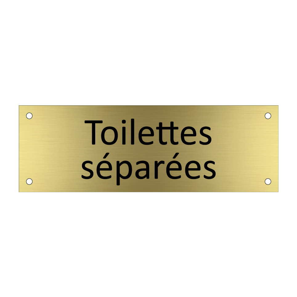 Toilettes séparées
