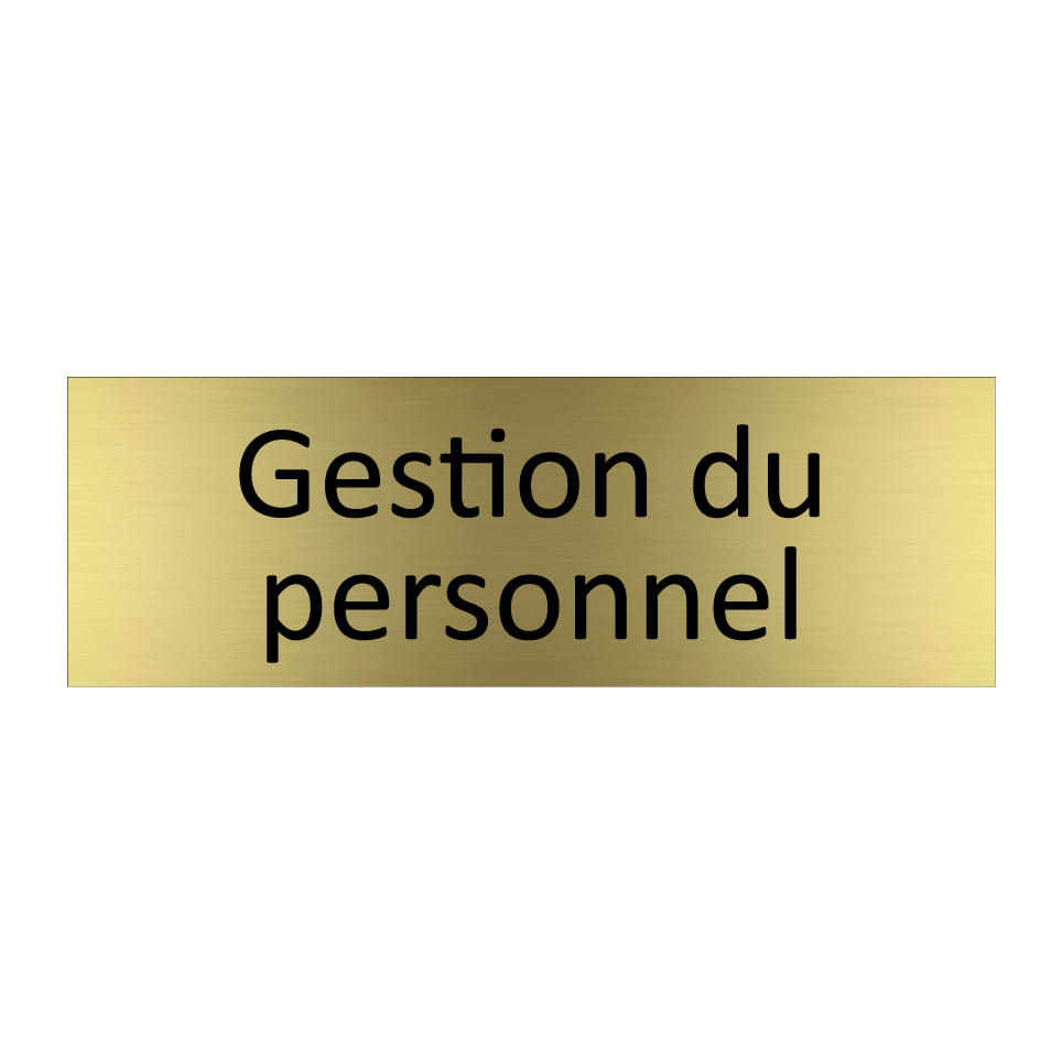 Gestion du personnel