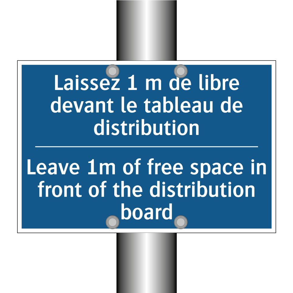 Laissez 1 m de libre devant le /.../ - Leave 1m of free space in front /.../