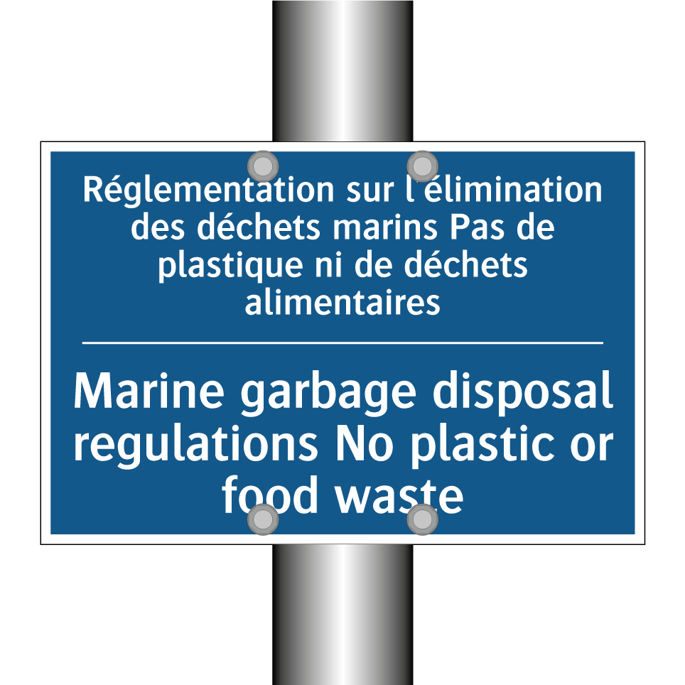 Réglementation sur l'élimination /.../ - Marine garbage disposal regulations /.../