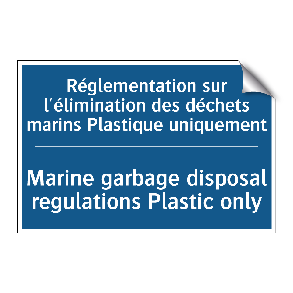 Réglementation sur l'élimination /.../ - Marine garbage disposal regulations /.../