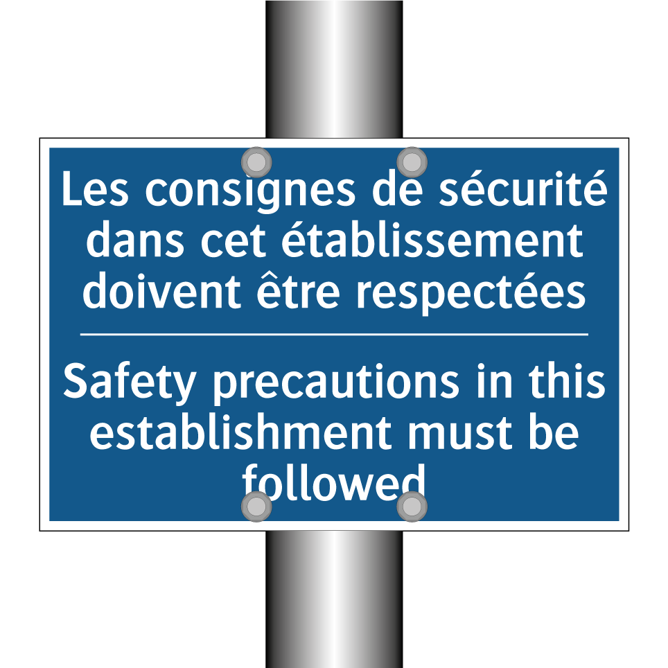 Les consignes de sécurité dans /.../ - Safety precautions in this establishment /.../
