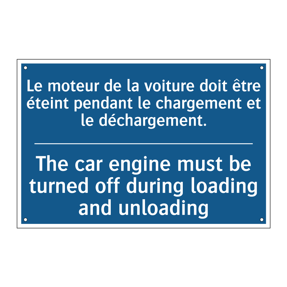 Le moteur de la voiture doit être /.../ - The car engine must be turned /.../