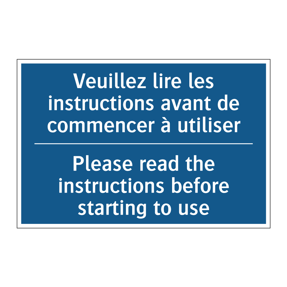 Veuillez lire les instructions /.../ - Please read the instructions before /.../