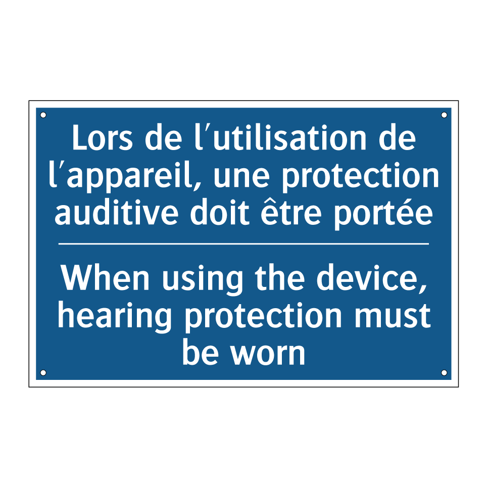 Lors de l'utilisation de l'appareil, /.../ - When using the device, hearing /.../
