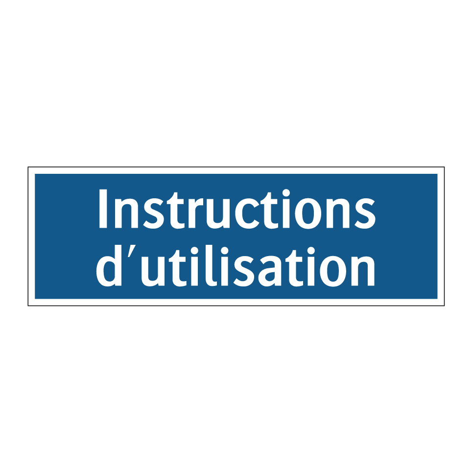 Instructions d'utilisation