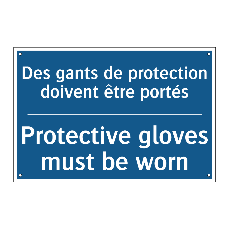 Des gants de protection doivent /.../ - Protective gloves must be worn