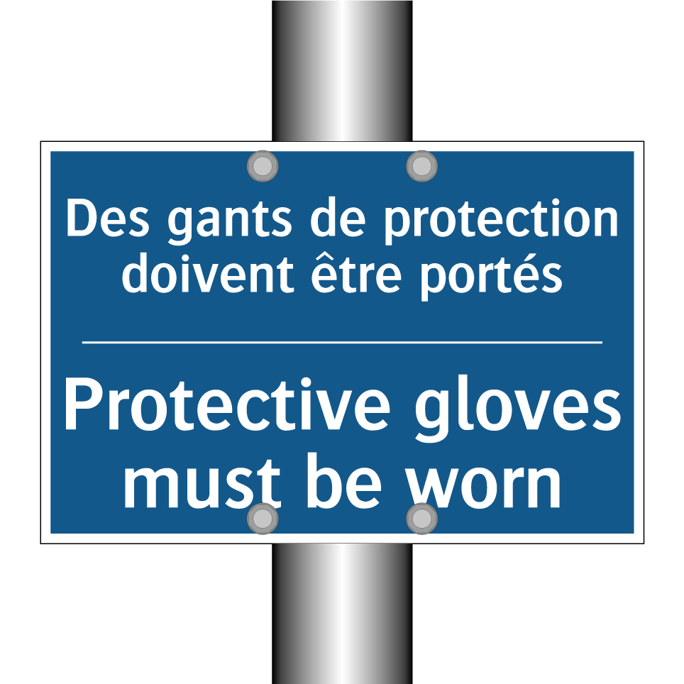 Des gants de protection doivent /.../ - Protective gloves must be worn
