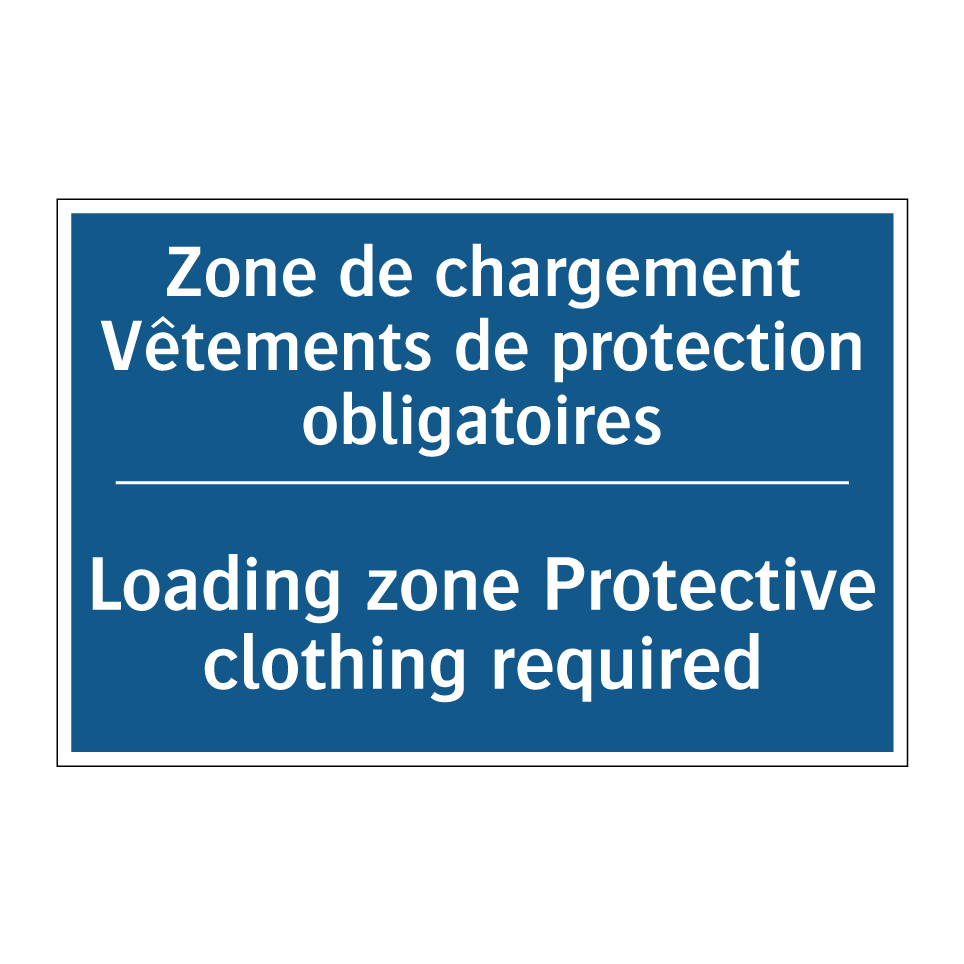 Zone de chargement Vêtements de /.../ - Loading zone Protective clothing /.../