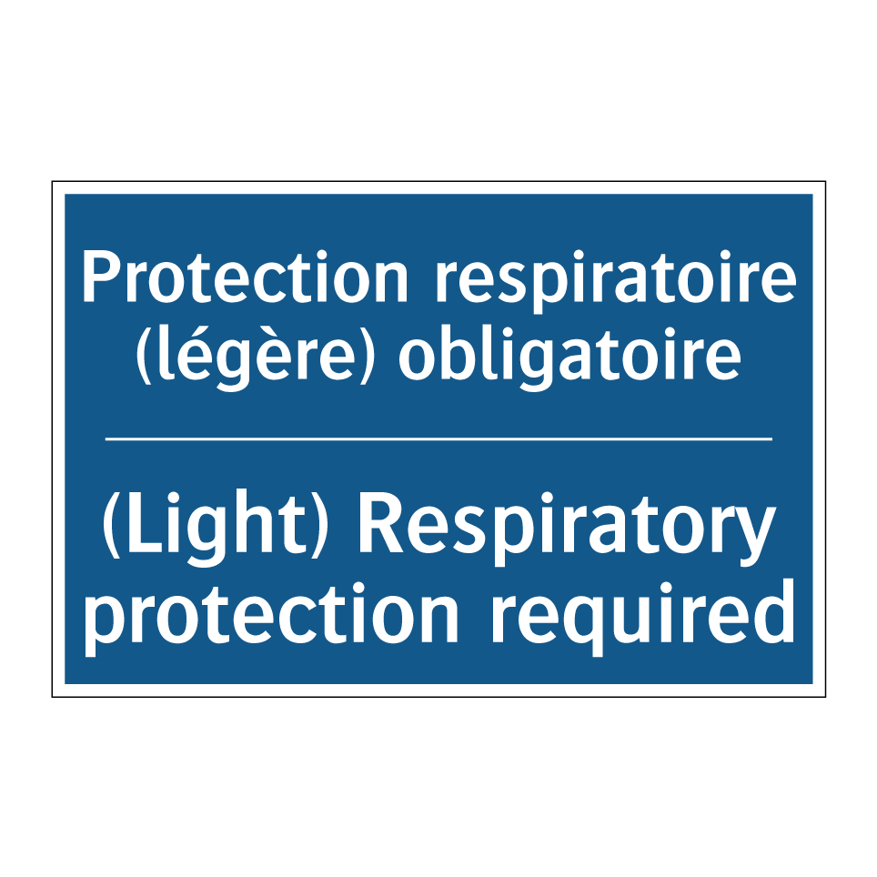 Protection respiratoire (légère) /.../ - (Light) Respiratory protection /.../