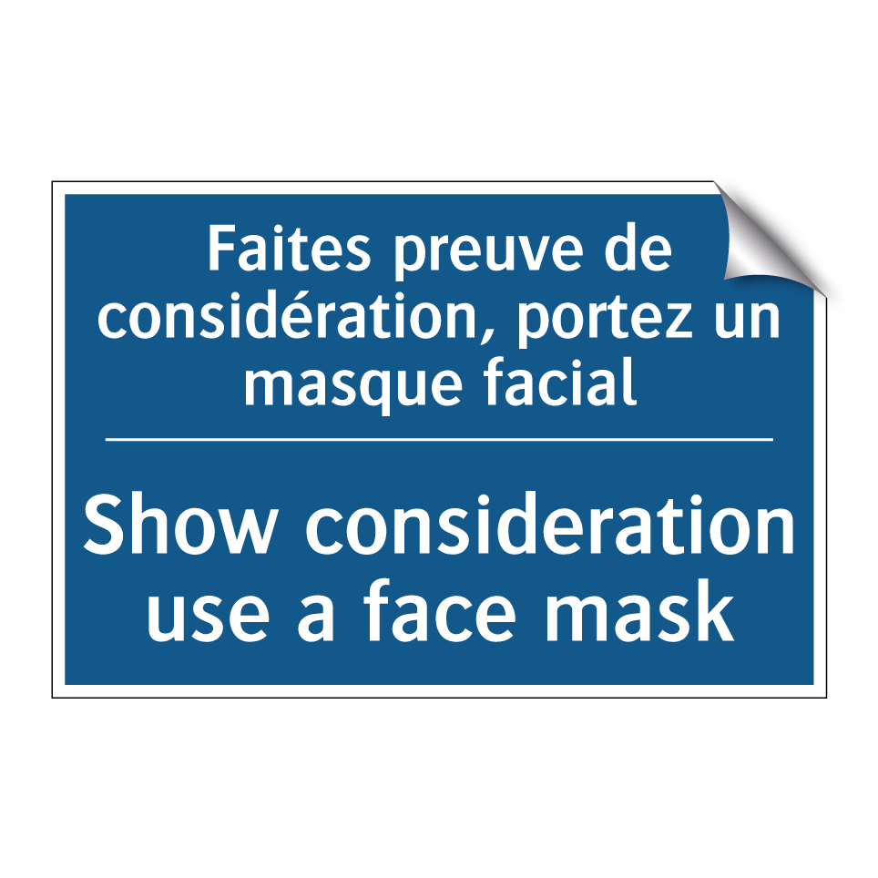 Faites preuve de considération, /.../ - Show consideration use a face /.../