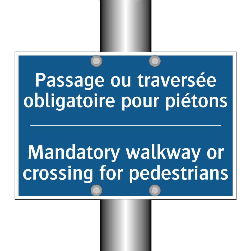 Passage ou traversée obligatoire /.../ - Mandatory walkway or crossing /.../