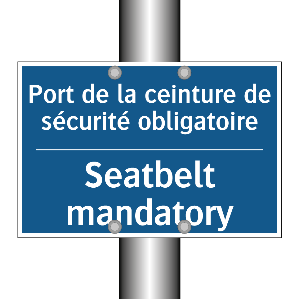Port de la ceinture de sécurité /.../ - Seatbelt mandatory