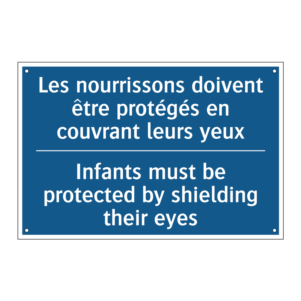 Les nourrissons doivent être protégés /.../ - Infants must be protected by shielding /.../