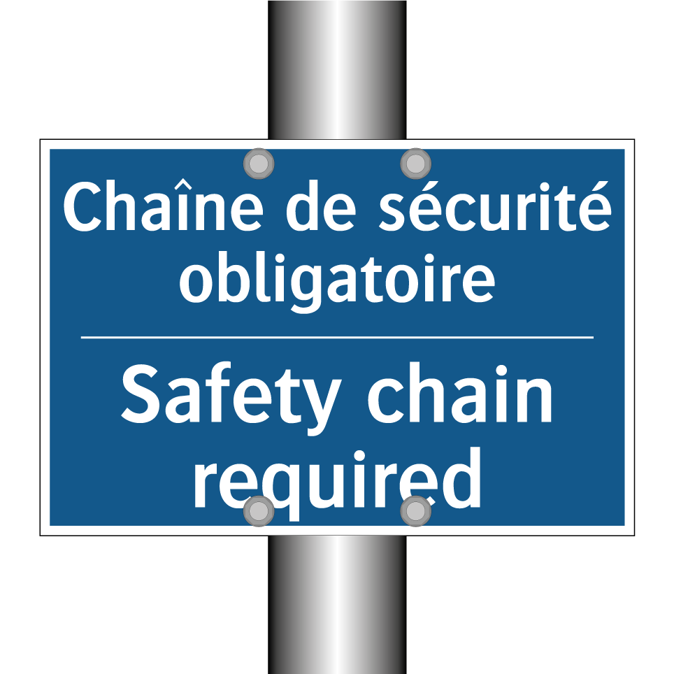 Chaîne de sécurité obligatoire - Safety chain required