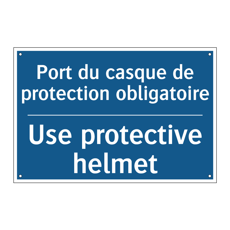 Port du casque de protection obligatoire /.../ - Use protective helmet