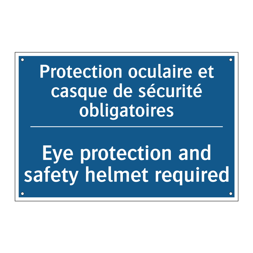 Protection oculaire et casque /.../ - Eye protection and safety helmet /.../