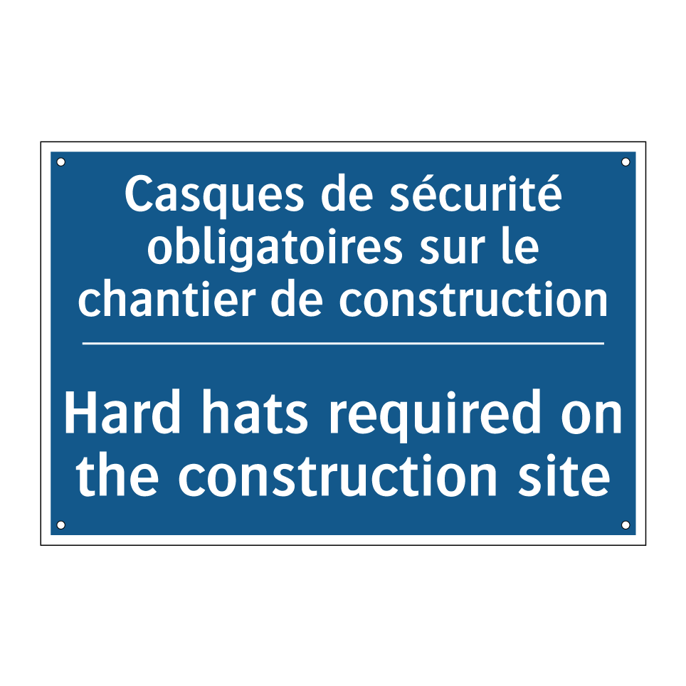 Casques de sécurité obligatoires /.../ - Hard hats required on the construction /.../