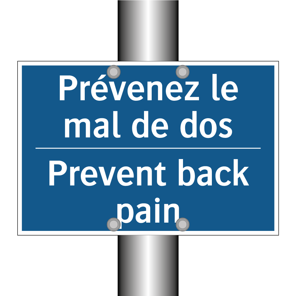 Prévenez le mal de dos - Prevent back pain