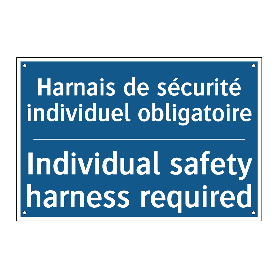Harnais de sécurité individuel /.../ - Individual safety harness required /.../
