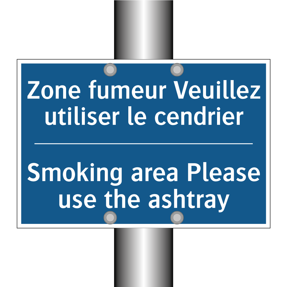 Zone fumeur Veuillez utiliser /.../ - Smoking area Please use the ashtray /.../