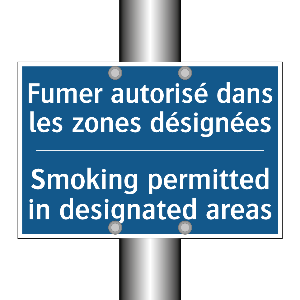 Fumer autorisé dans les zones /.../ - Smoking permitted in designated /.../