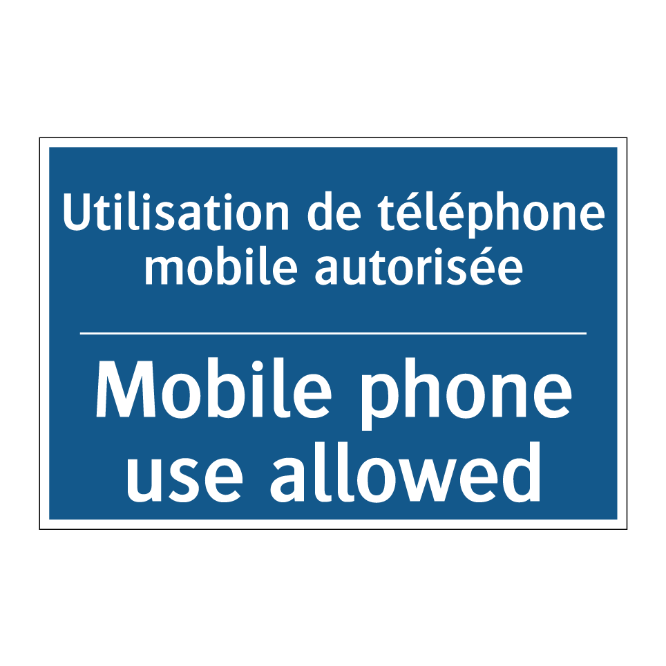 Utilisation de téléphone mobile /.../ - Mobile phone use allowed