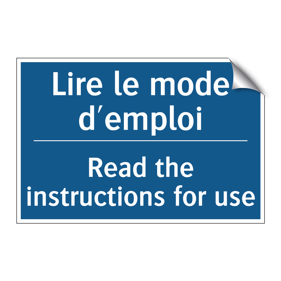 Lire le mode d'emploi - Read the instructions for use