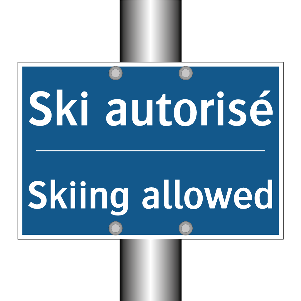 Ski autorisé - Skiing allowed