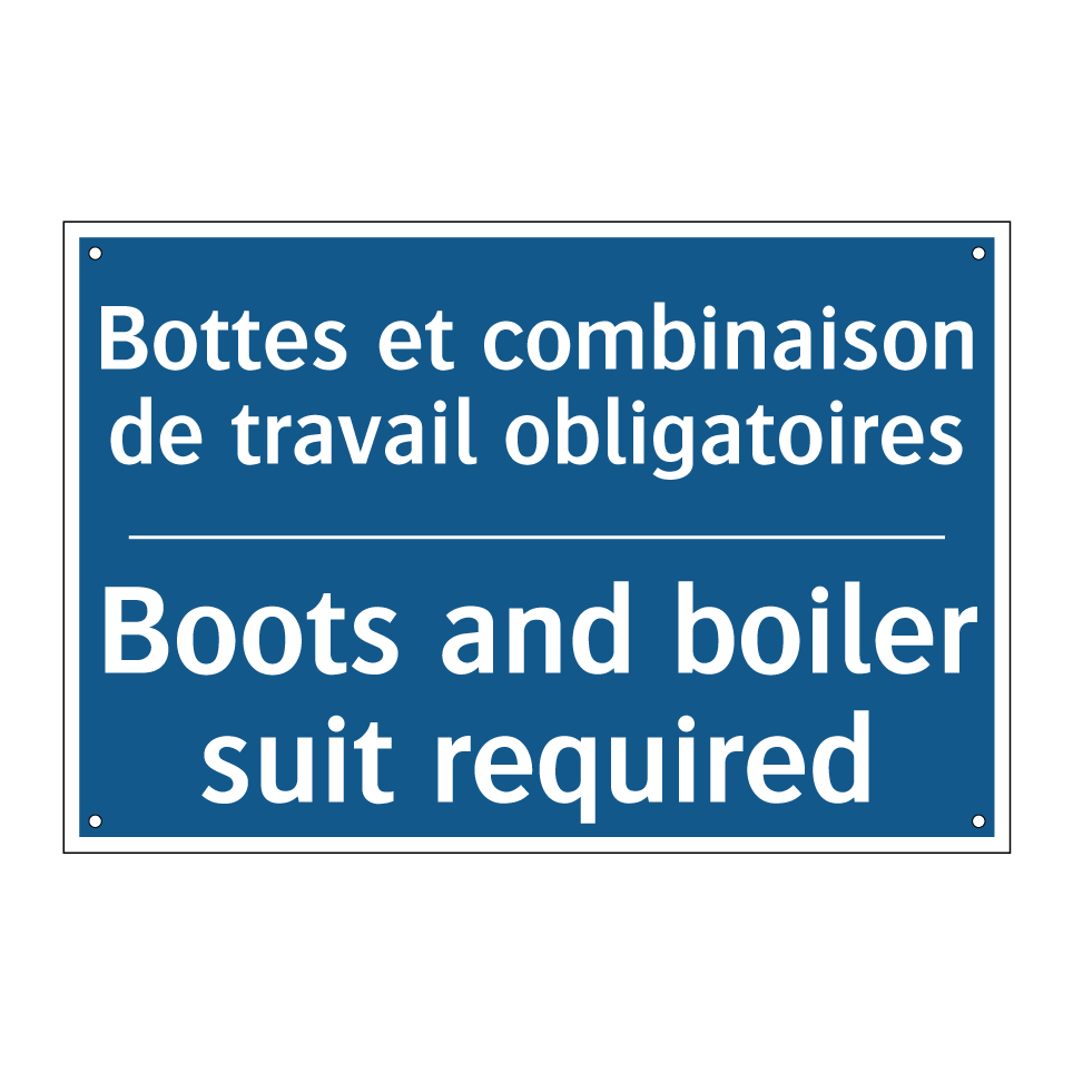 Bottes et combinaison de travail /.../ - Boots and boiler suit required