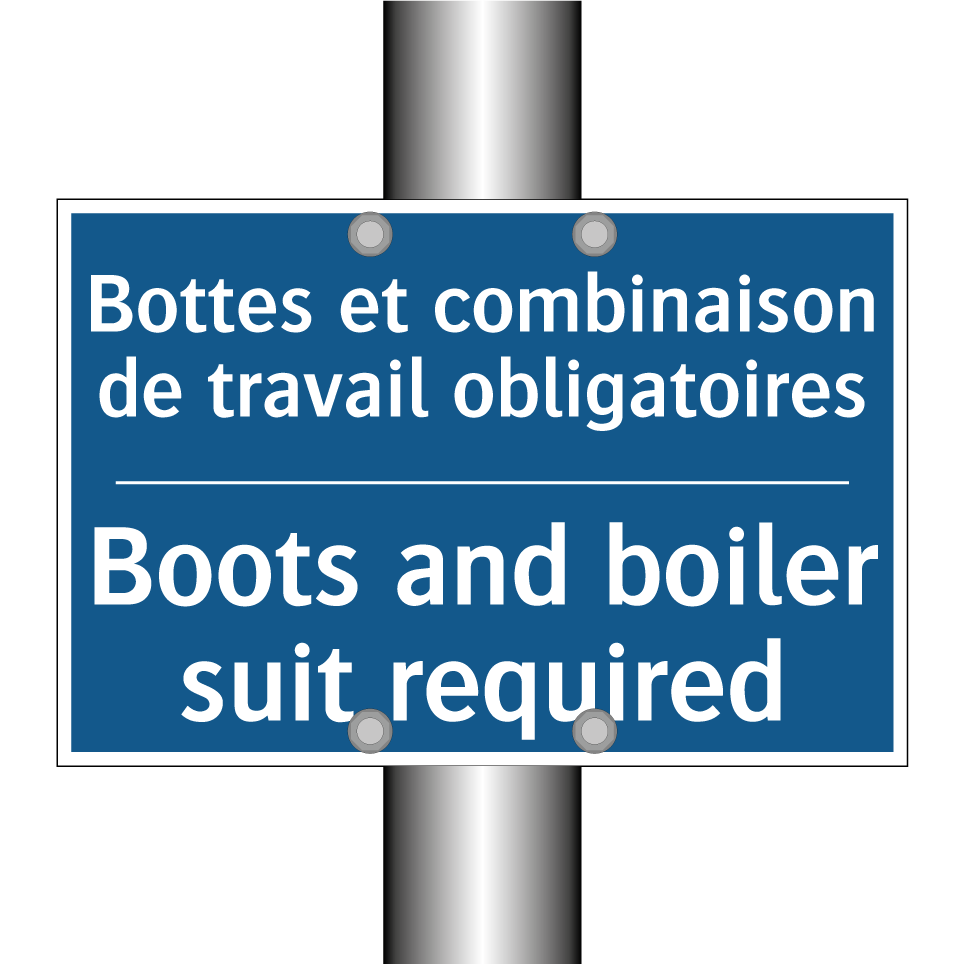 Bottes et combinaison de travail /.../ - Boots and boiler suit required