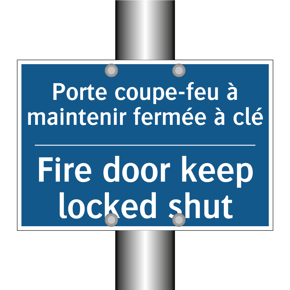Porte coupe-feu à maintenir fermée /.../ - Fire door keep locked shut