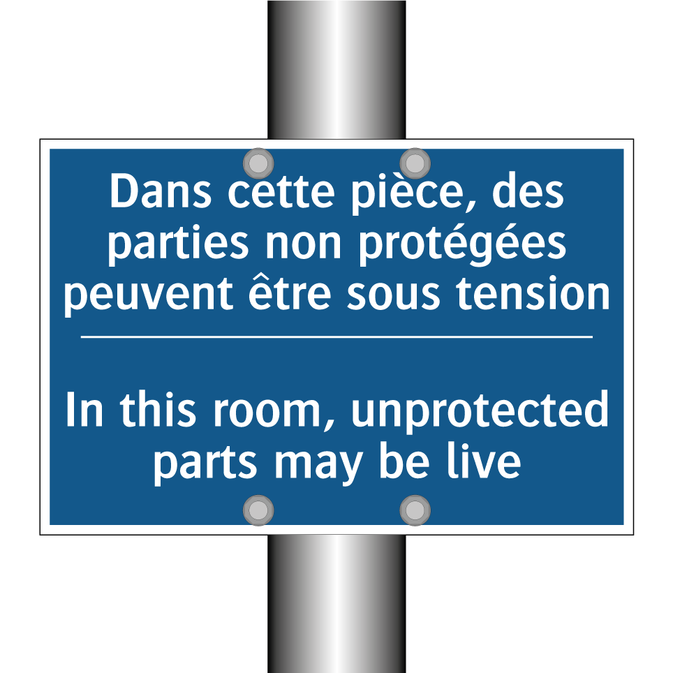 Dans cette pièce, des parties /.../ - In this room, unprotected parts /.../