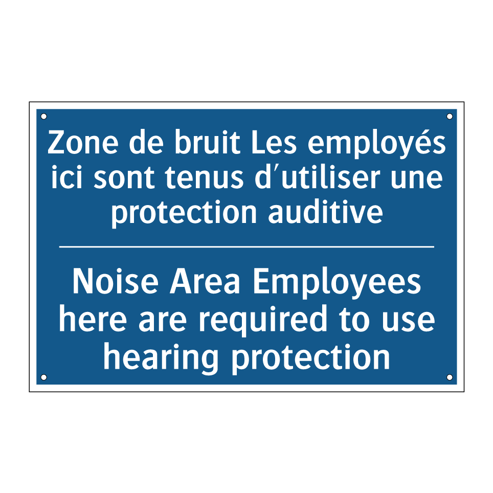 Zone de bruit Les employés ici /.../ - Noise Area Employees here are /.../