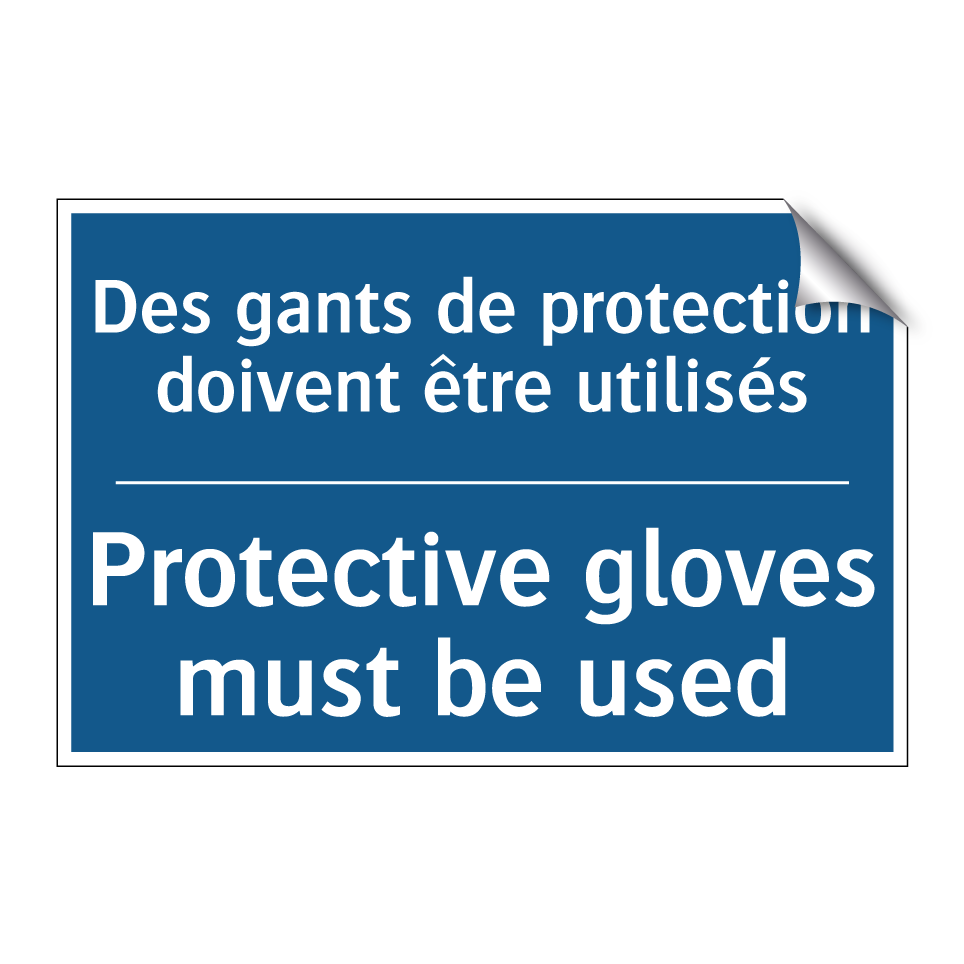 Des gants de protection doivent /.../ - Protective gloves must be used