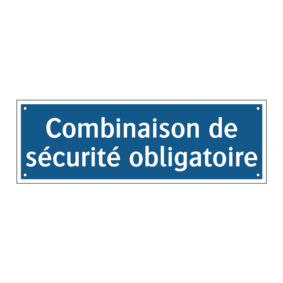 Combinaison de sécurité obligatoire