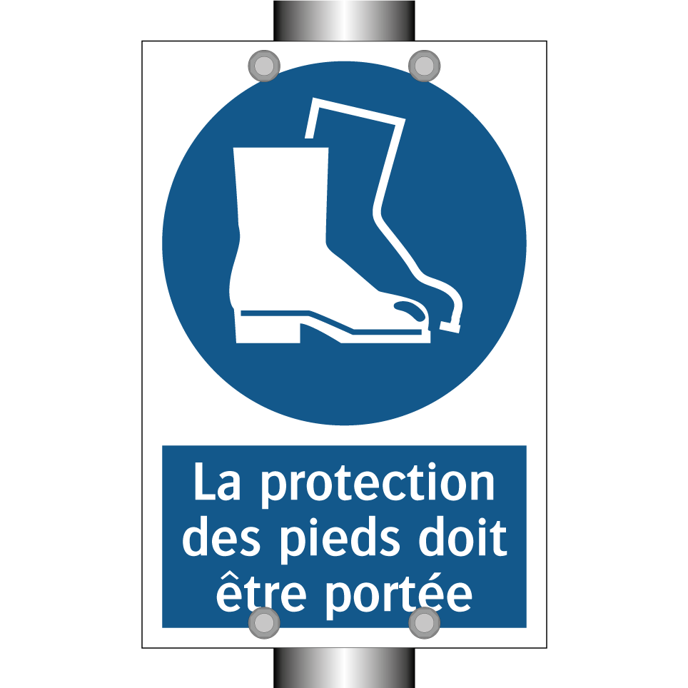 La protection des pieds doit être portée